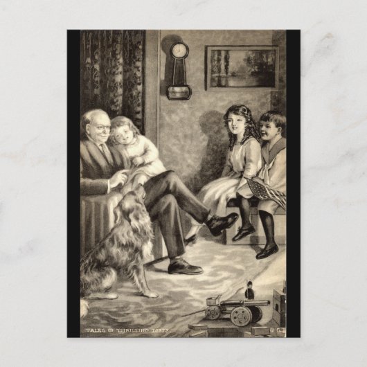 Grootvaders Vintage 1918 Briefkaart (Voorkant)