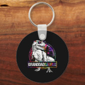 Grootvadersaurus Dinosaur Opa Saurus Bijpassend T Sleutelhanger (Voorkant)