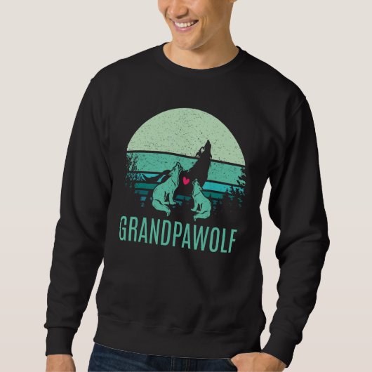 grootvaderwolf voor papa Opa wolf & wolven Vaders Trui (Voorkant)