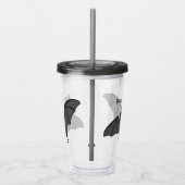 Grootvampiervleermuis cartoon acryl drinkbeker (Rechts)