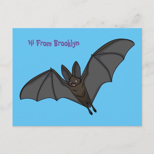 Grootvampiervleermuis cartoon briefkaart (Voorkant)