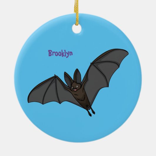 Grootvampiervleermuis cartoon keramisch ornament (Achterkant)
