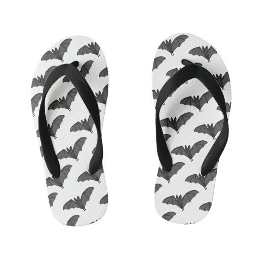 Grootvampiervleermuis cartoon kinder teenslippers (Voetbed)