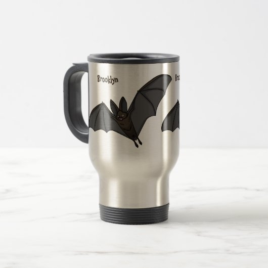 Grootvampiervleermuis cartoon reisbeker (Voorkant links)