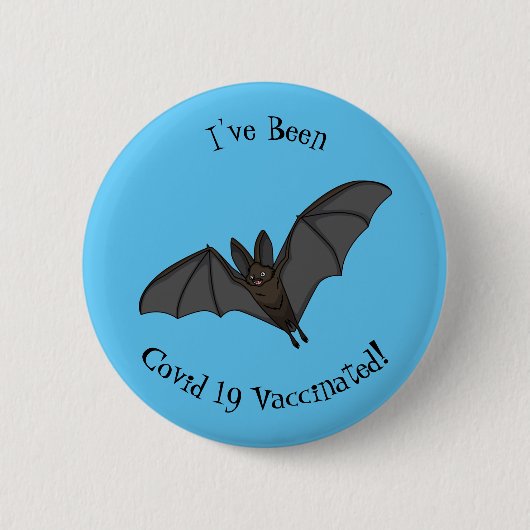 Grootvampiervleermuis cartoon ronde button 5,7 cm (Voorkant)