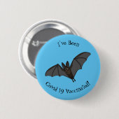 Grootvampiervleermuis cartoon ronde button 5,7 cm (Voorkant /achterkant)