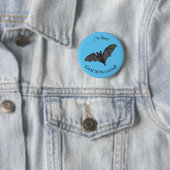 Grootvampiervleermuis cartoon ronde button 5,7 cm (In situ)
