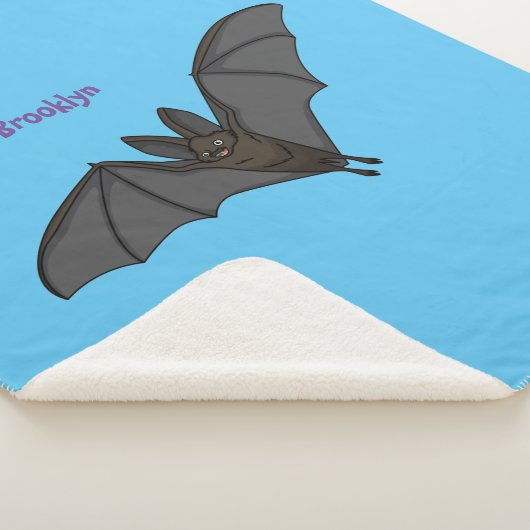 Grootvampiervleermuis cartoon sherpa deken (3/4)