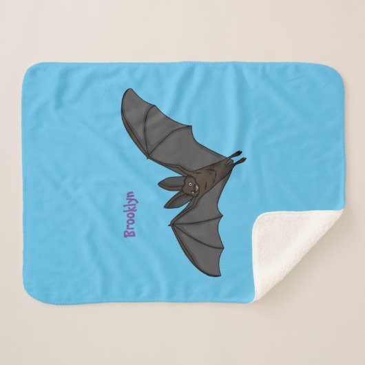 Grootvampiervleermuis cartoon sherpa deken (Voorkant (horizontaal))