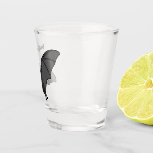 Grootvampiervleermuis cartoon shot glas (Rechts)