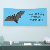 Grootvampiervleermuis cartoon spandoek (Beurs)