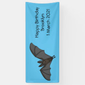 Grootvampiervleermuis cartoon spandoek (Verticaal)