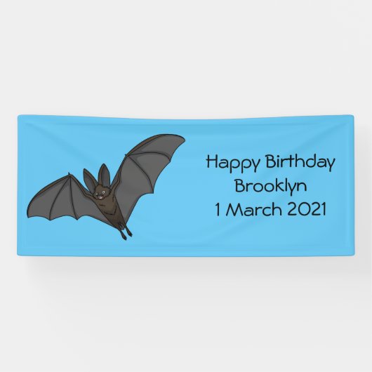 Grootvampiervleermuis cartoon spandoek (Horizontaal)