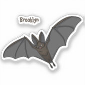 Grootvampiervleermuis cartoon sticker (Voorkant)