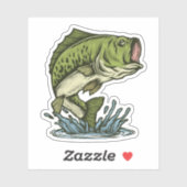 Grootvis-illustratie | Afgesneden Sticker (Vel)