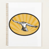 Grootvliegende valk Krachtige roofvogel Planner (Voorkant)