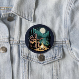 Grootvoet Alien UFO Cryptid Paranormale Ontmoeting Ronde Button 7,6 Cm