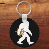Grootvoet bootkapitein Sasquatch houdt het schepen Sleutelhanger (Voorkant)