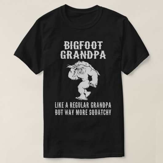 Grootvoet Opa Grappig Squatchy Ontwerp T-shirt (Design voorkant)