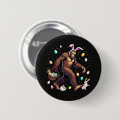 Grootvoet Pasen Dag Grappige Sasquatch Ronde Button 5,7 Cm (Voorkant /achterkant)