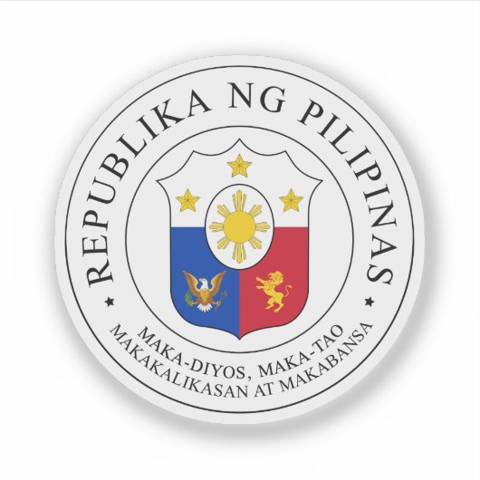 Grootzegel van de Republiek der Filipijnen Sticker (Voorkant)