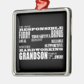 Grootzonen Birthdays & Kerstmis : Kwaliteit Metalen Ornament (Links)