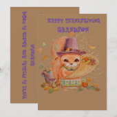 Grootzonen Thanksgiving Vergroeten Kaart (Voorkant / Achterkant)