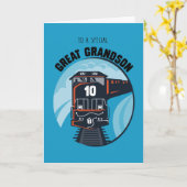 Grootzoon 10th Birthday Train, kleine jongen Kaart (Gele Bloem)