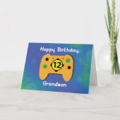Grootzoon 12 jaar oude 'Birthday Gamer Controller' Kaart (Voorkant)