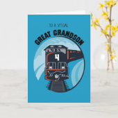 Grootzoon 4th Birthday Train, Little Boy, Blu Kaart (Gele Bloem)