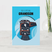 Grootzoon 4th Birthday Train Little Boy Blue Kaart (Voorkant)