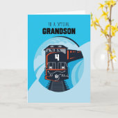 Grootzoon 4th Birthday Train Little Boy Blue Kaart (Gele Bloem)