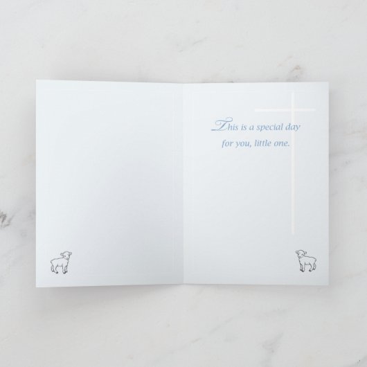 Grootzoon aangepaste naam en datum blauw lampje kaart (Binnen)