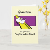Grootzoon bevestigd in Jezus Dove op Paars Kaart (Gele Bloem)