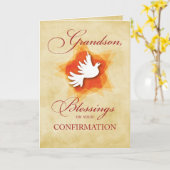 Grootzoon, bevestiging felicitaties zegeningen kaart (Gele Bloem)