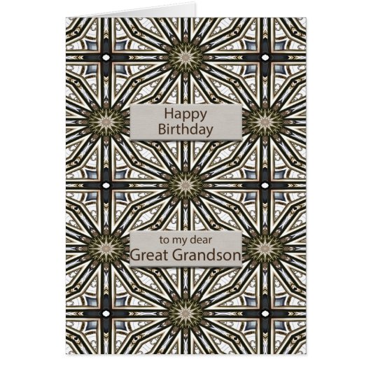 Grootzoon Birthday Abstract Mandala Design (Voorkant)