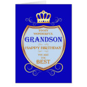 Grootzoon Birthday met Shield (Voorkant)