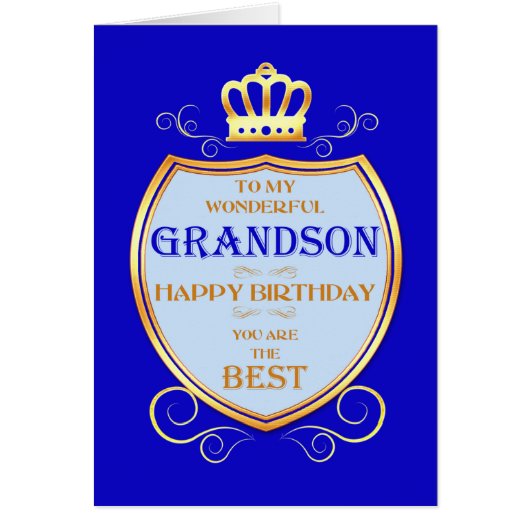 Grootzoon Birthday met Shield (Voorkant)