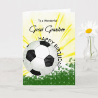 Grootzoon Birthday Soccer Card