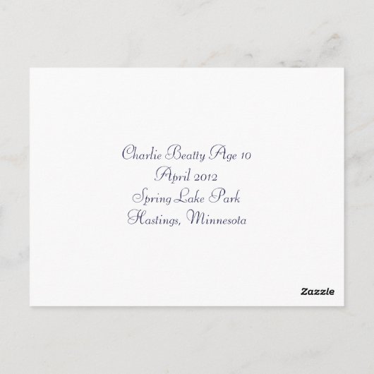 Grootzoon Briefkaart (Achterkant)