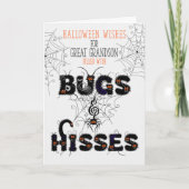 Grootzoon Bugs en Hisses Halloween Kaart (Voorkant)