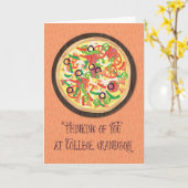 Grootzoon denkt bij College Pizza na over jou Kaart (Gele Bloem)