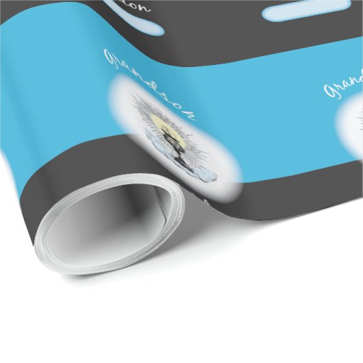 Grootzoon Eerste Communie, Blauwbekertje Cadeaupapier (Rol Hoek)