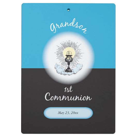 Grootzoon Eerste Communie, Blauwbekertje Klembord (Achterkant)