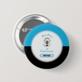Grootzoon Eerste Communie, Blauwbekertje Ronde Button 5,7 Cm (Voorkant /achterkant)