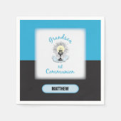 Grootzoon Eerste Communie, Blauwbekertje Servetten (Voorkant)