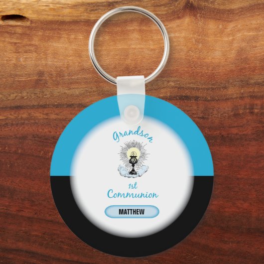 Grootzoon Eerste Communie, Blauwbekertje Sleutelhanger (Voorkant)