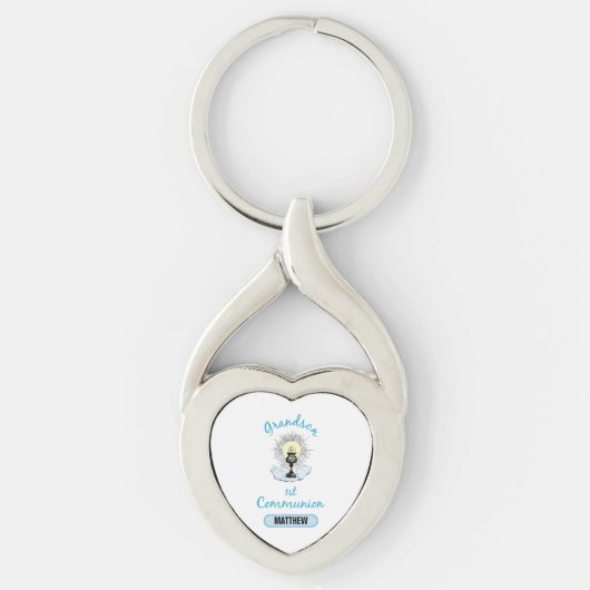 Grootzoon Eerste Communie, Blauwbekertje Sleutelhanger (Voorkant)