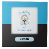 Grootzoon Eerste Communie, Blauwbekertje Tegeltje (Voorkant)