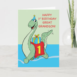 Grootzoon, eerste verjaardag Dinosaur Kaart
